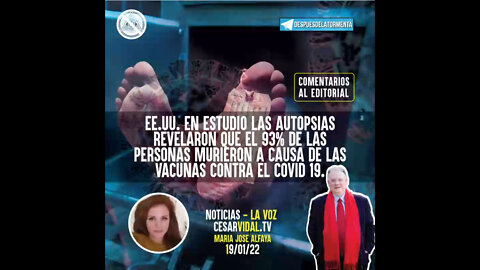 Autopsias en EEUU revelan que el 93% de los fallecidos murieron por el pinchazo.