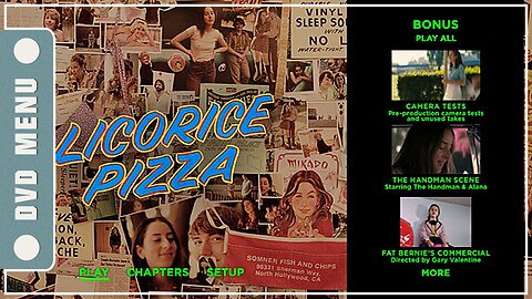 Licorice Pizza - DVD Menu