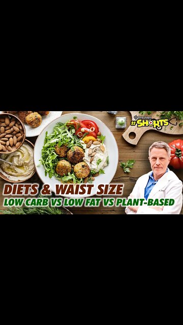 #SHORTS Diets & Waist Size - Low carb vs low fat vs plant-based