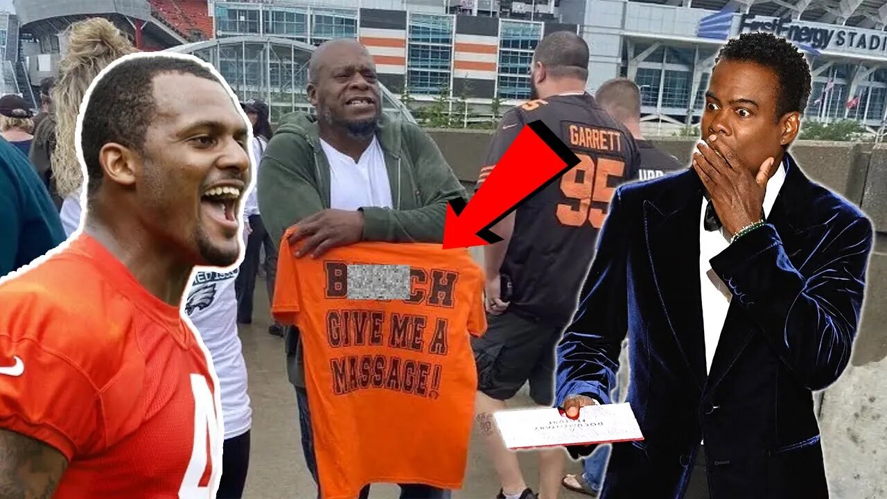 Browns fan sells OFFENSIVE shirt supporting Deshaun Watson at stadium! Browns CAN'T STOP HIM AT ALL!