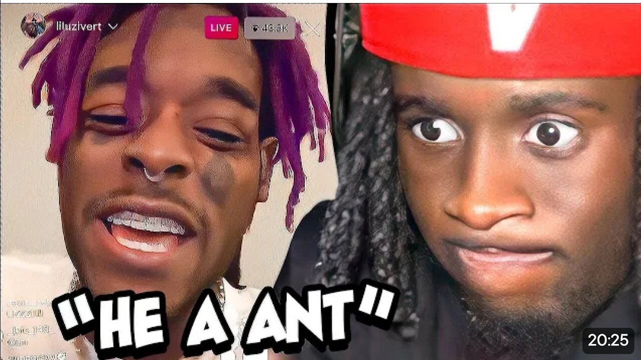 LIL Uzi Vert Roast kai cenat on insta live |. Full insta live