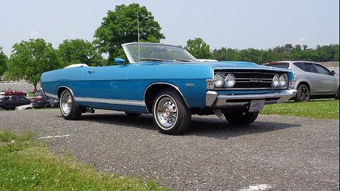 1968 Ford Torino GT Convertible in Aqua & 390 Engine Sound on My Car Story with Lou Costabile