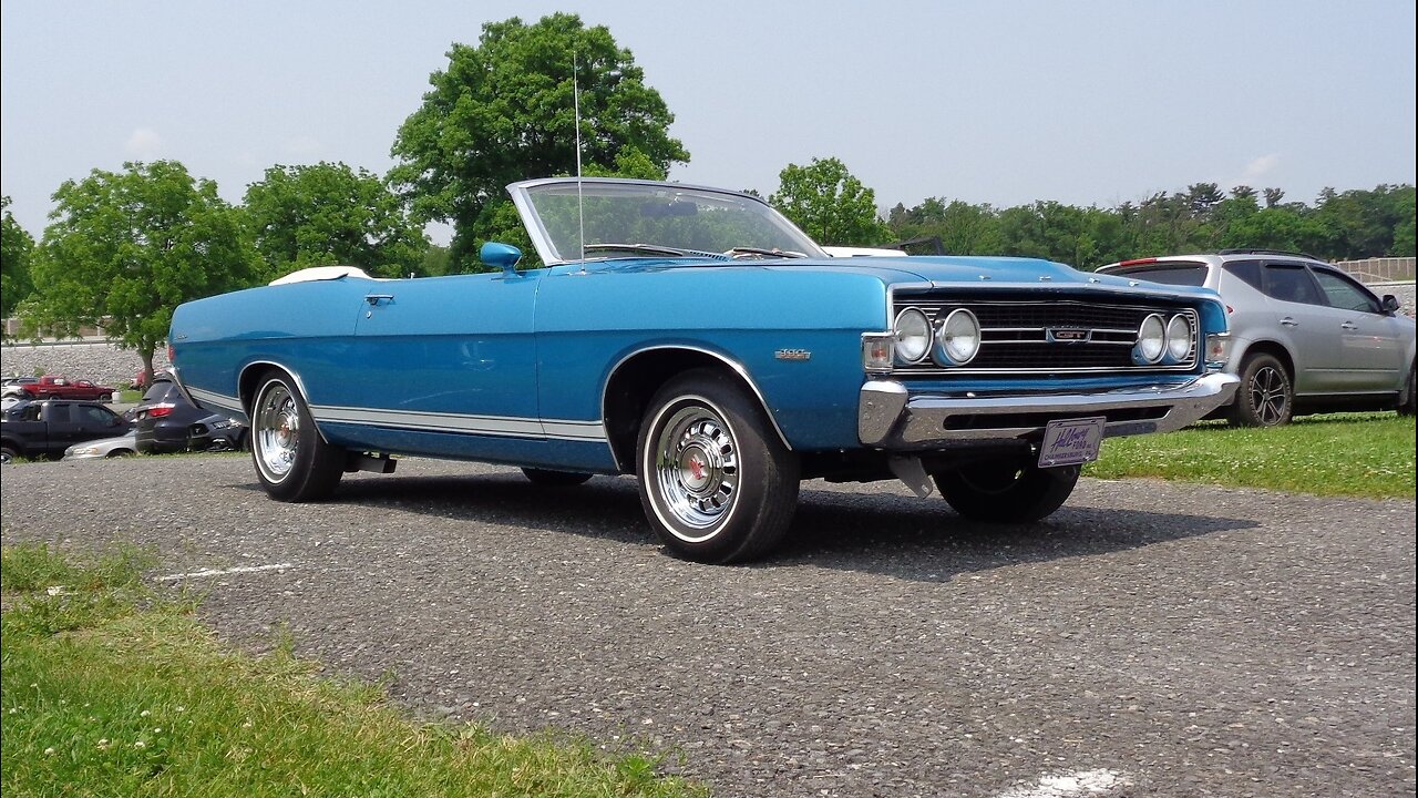 1968 Ford Torino GT Convertible in Aqua & 390 Engine Sound on My Car Story with Lou Costabile