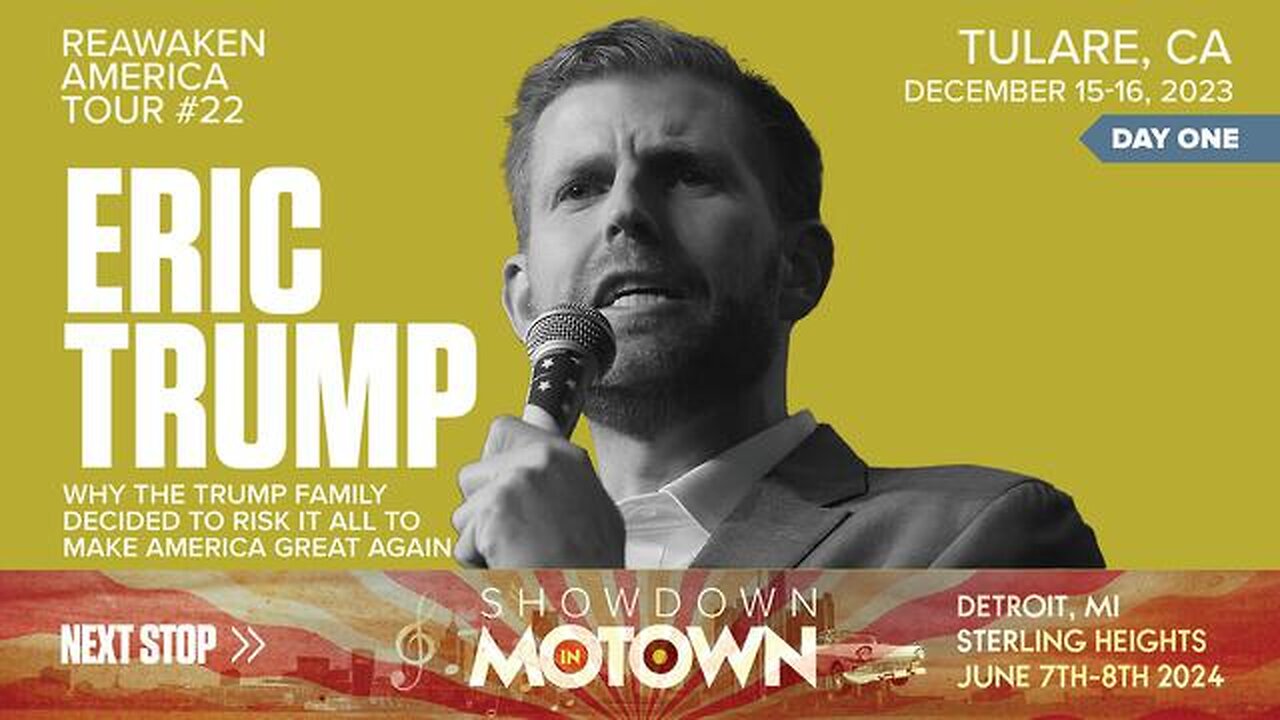 ReAwaken America Tour | Eric Trump | Why the TRUMP Family Decided to Risk It All