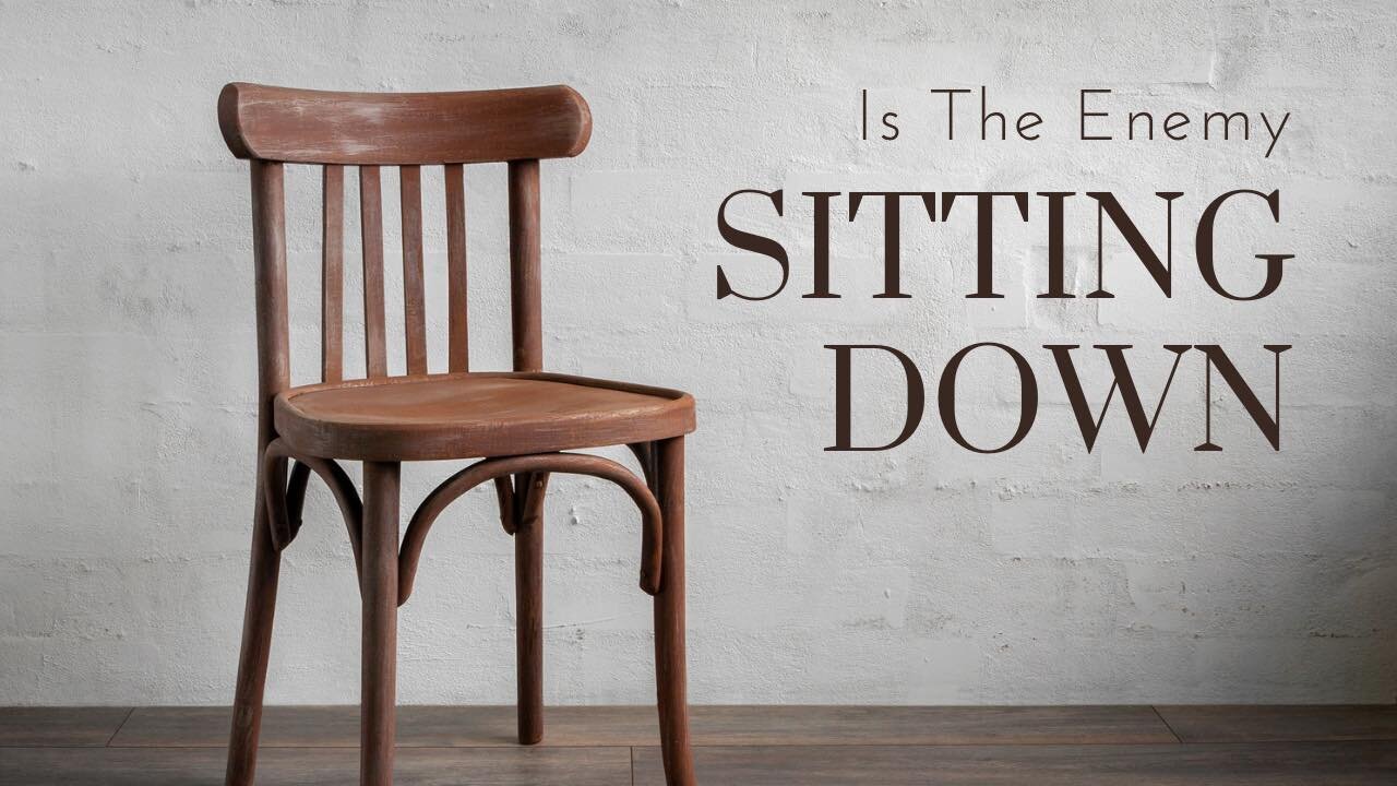 Is the enemy sitting down?
