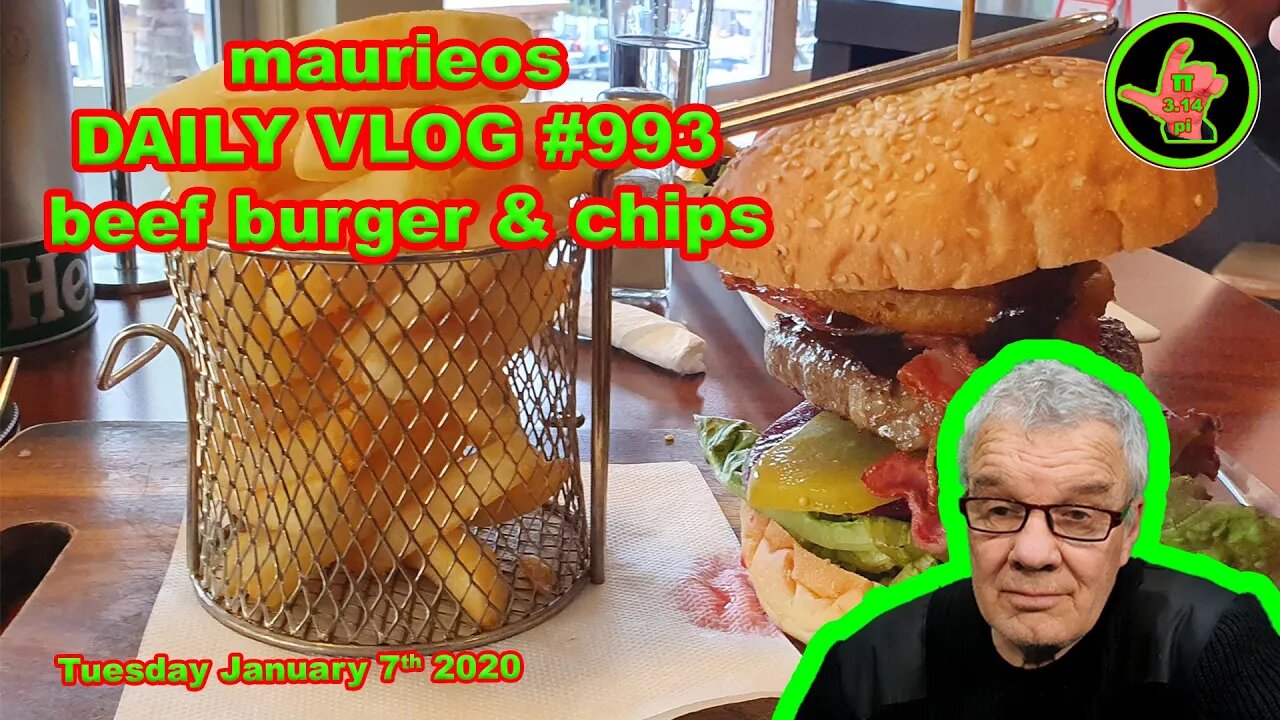 maurieos DAILY VLOG #993 beef burger & chips
