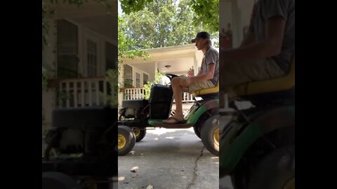 Guy flips lawnmower #shorts