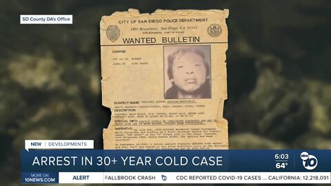 Murder suspect arrested in connection of 33 year-old San Diego cold case