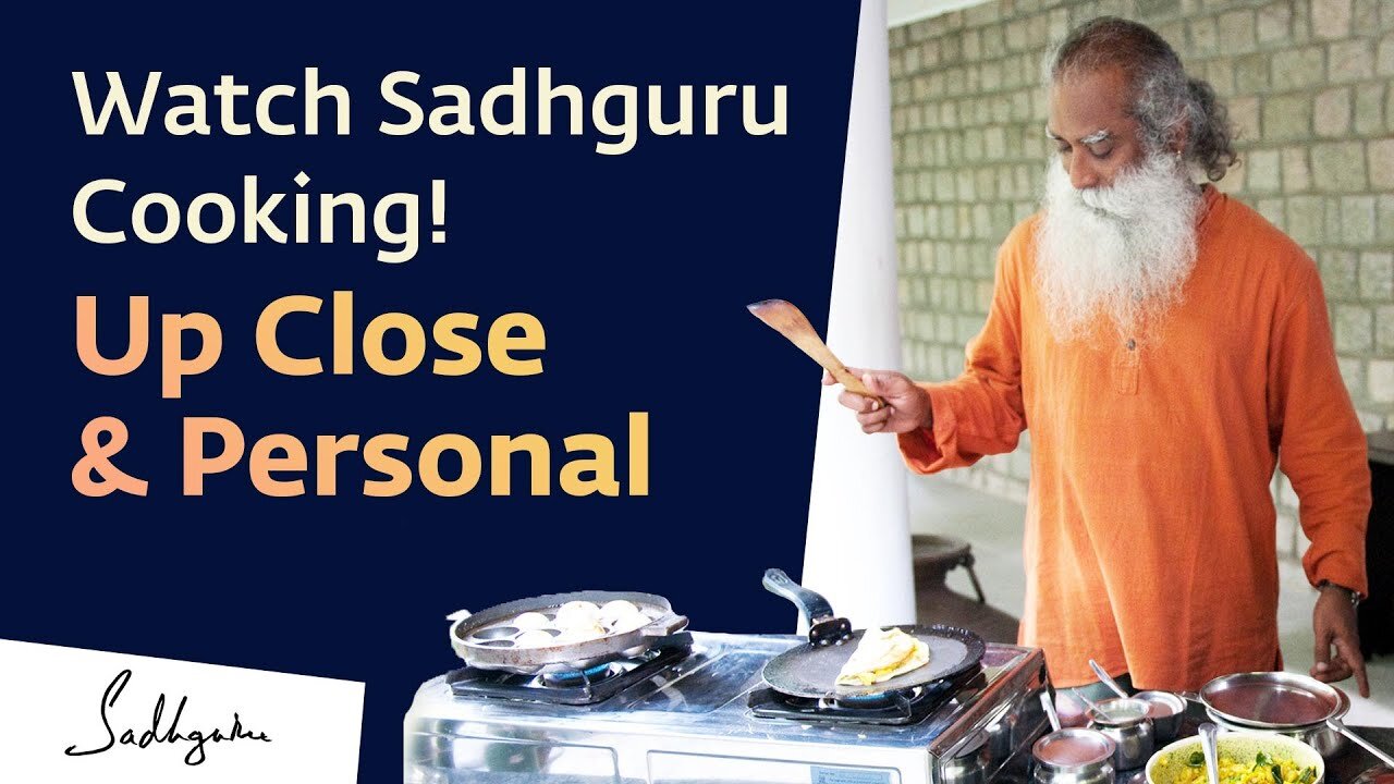 Watch Sadhguru cooking as the Master turns Master-Chef (017)