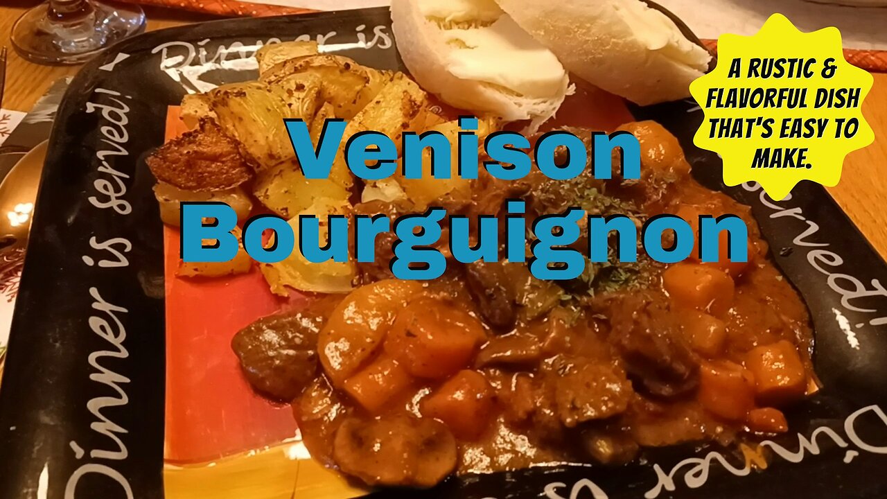 Venison Bourguignon #beefbourguignon #venisonstew #beefstew #Bourguignon #Venison #frenchcuisine