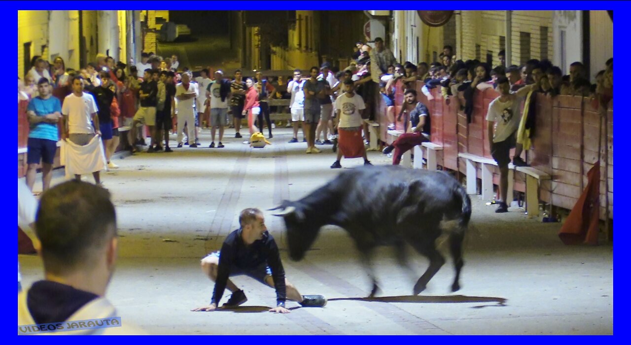 CADREITA ( NAVARRA ) NOCHE VACAS EN CALLE ( MARTES 18 JULIO 2023 ) GANAD.SANTOS ZAPATERIA