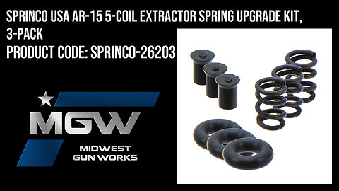 Sprinco USA AR-15 5-Coil Extractor Spring Upgrade Kit, 3-Pack - SPRINCO-26203