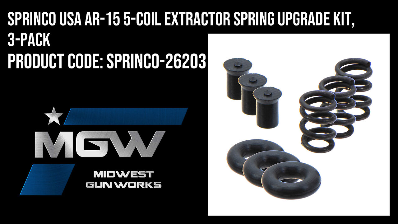 Sprinco USA AR-15 5-Coil Extractor Spring Upgrade Kit, 3-Pack - SPRINCO-26203