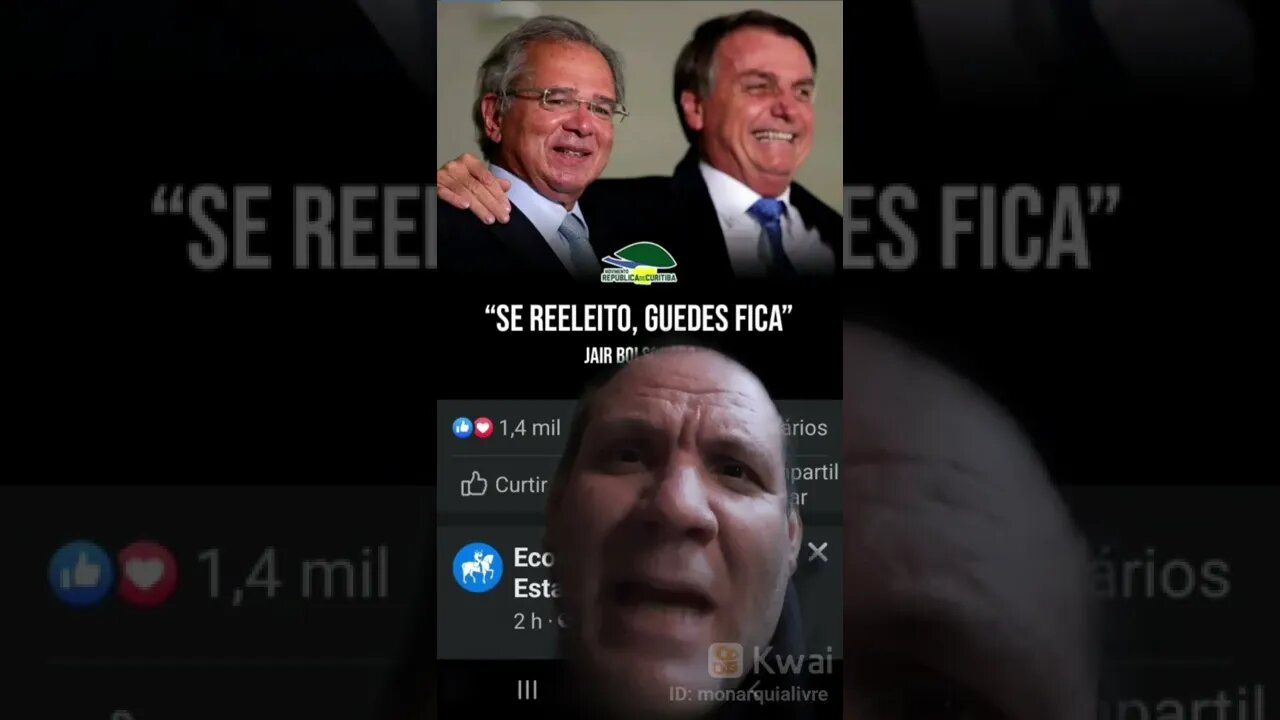 Se Bolsonaro for reeleito Paulo Guedes fica como ministro da economia