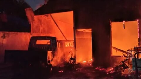 SPBU Tiuh Balak Baradatu Waykanan Kebakaran
