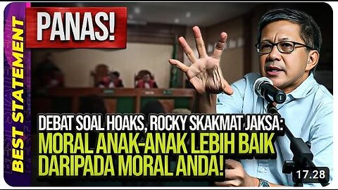 Rocky Gerung vs Jaksa, Memanas tentang Hoaks! Kalian Kuliah Belajar Apa!