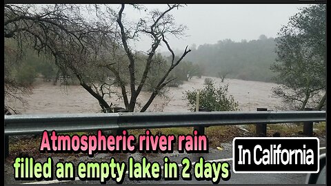 A Couple days of heavy atmospheric river rain filled an empty lake. Unbelievable....