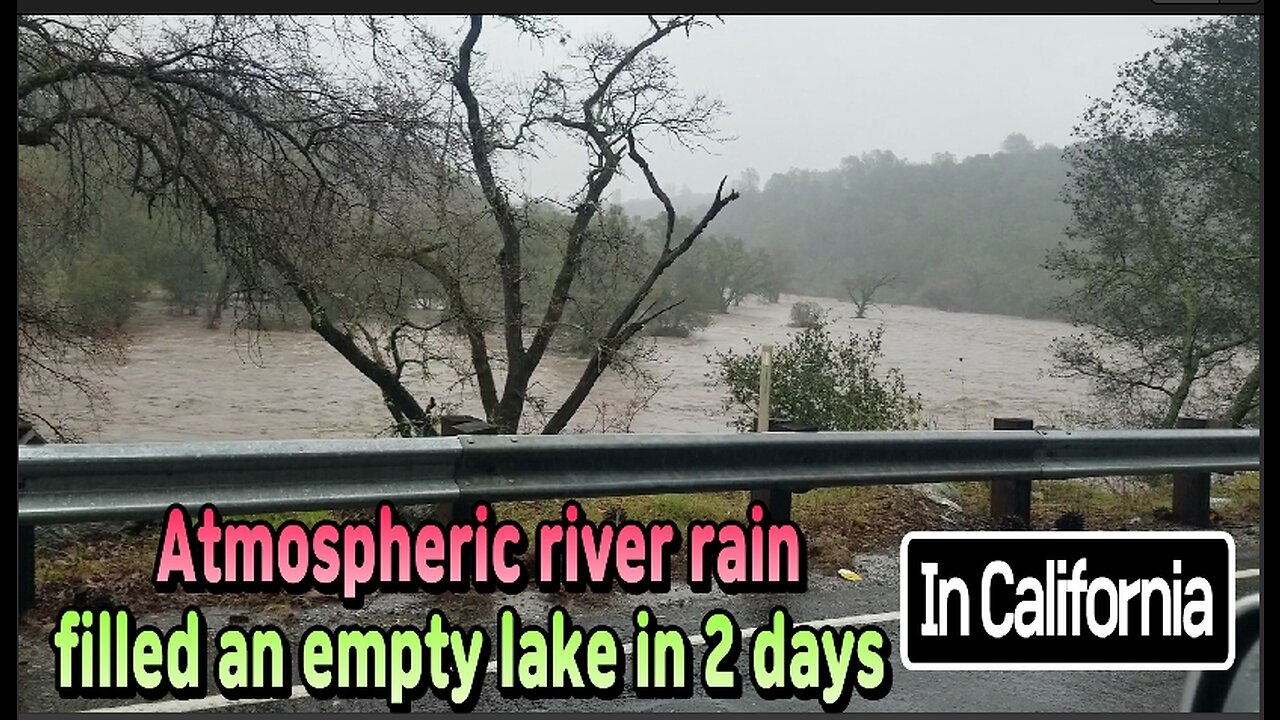 A Couple days of heavy atmospheric river rain filled an empty lake. Unbelievable....