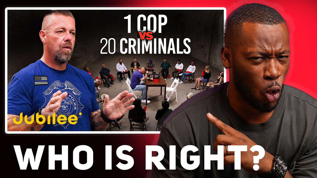 REACTION: One Police Officer Debates 20 CRIMINALS 👀