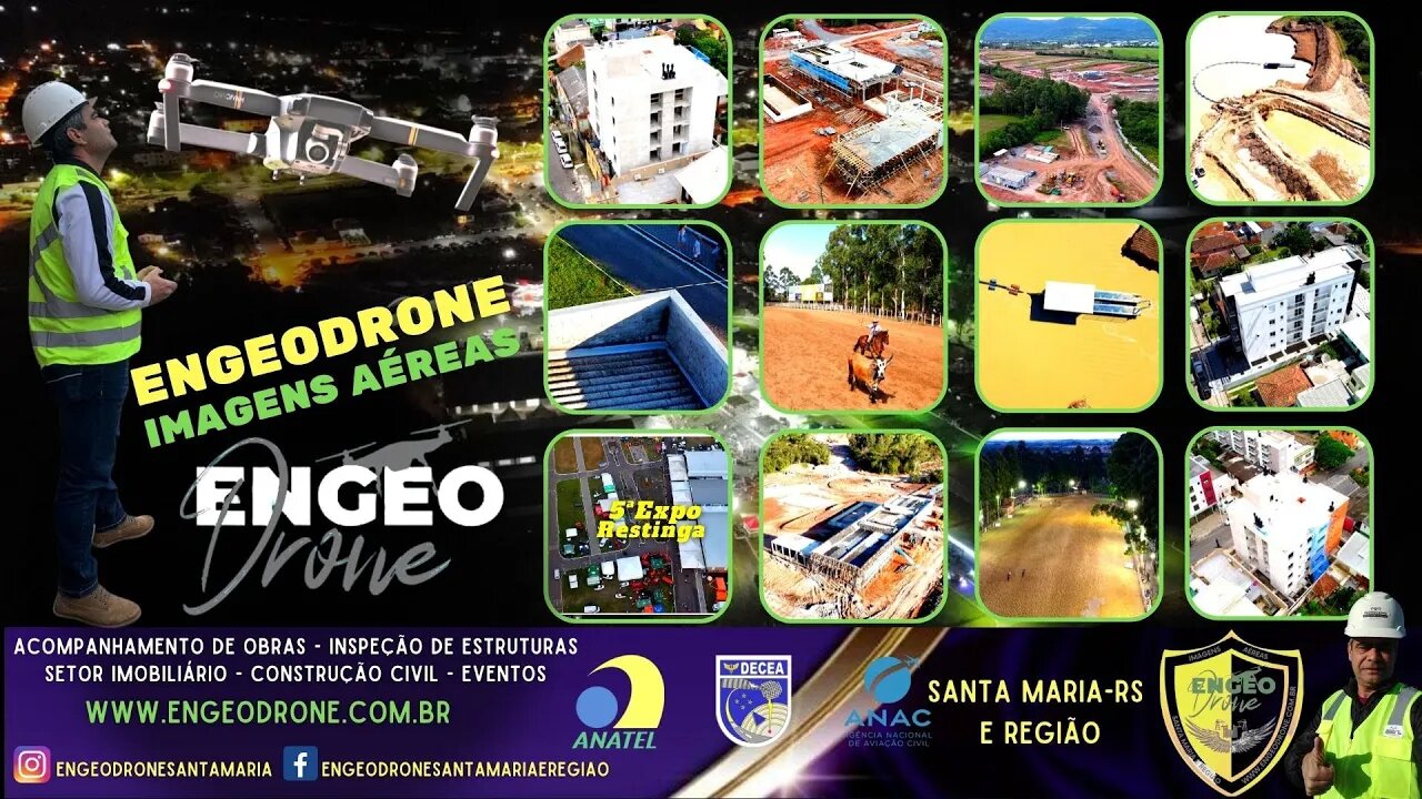 Captações de Imagens aéreas ENGEODRONE Santa Maria