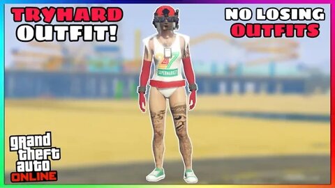 Easy Red & White Glitch Tryhard Modded Outfit (No Transfer) (GTA Online)