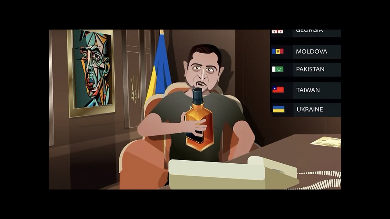 French cartoon , people are waking up on project ukraine