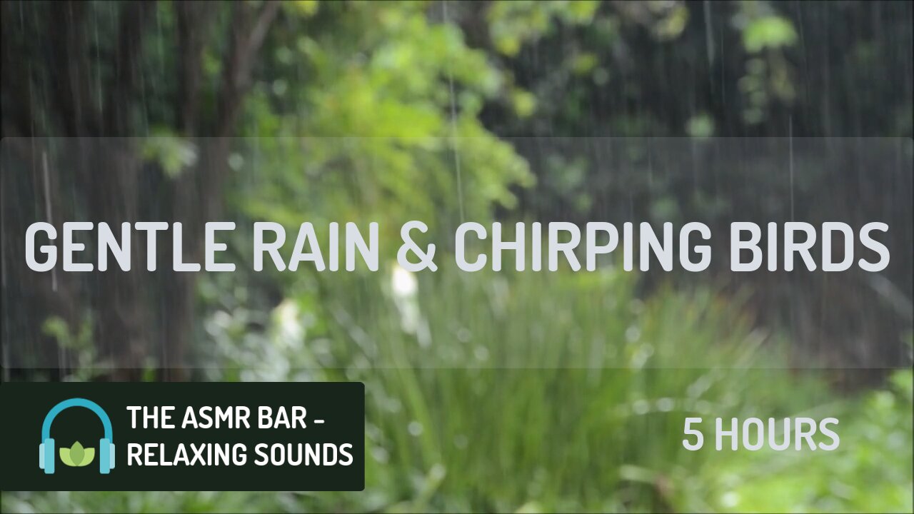Gentle Rain and Chirping Birds | Relax, Relieve Stress, Calm Your Mind, White Noise | Drift to Sleep