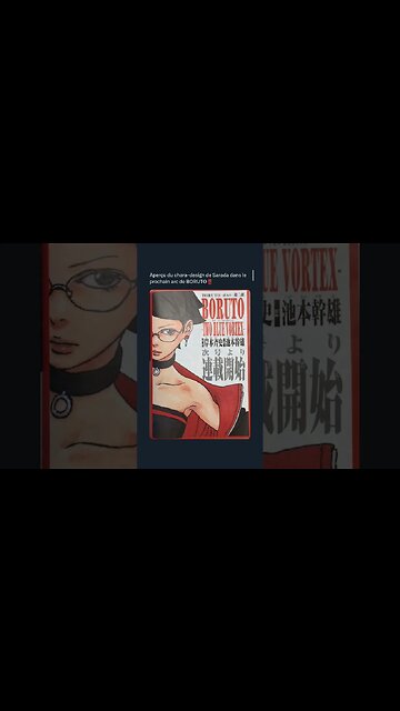 Aperçu du chara-design de Sarada dans le prochain arc de #BORUTO‼️