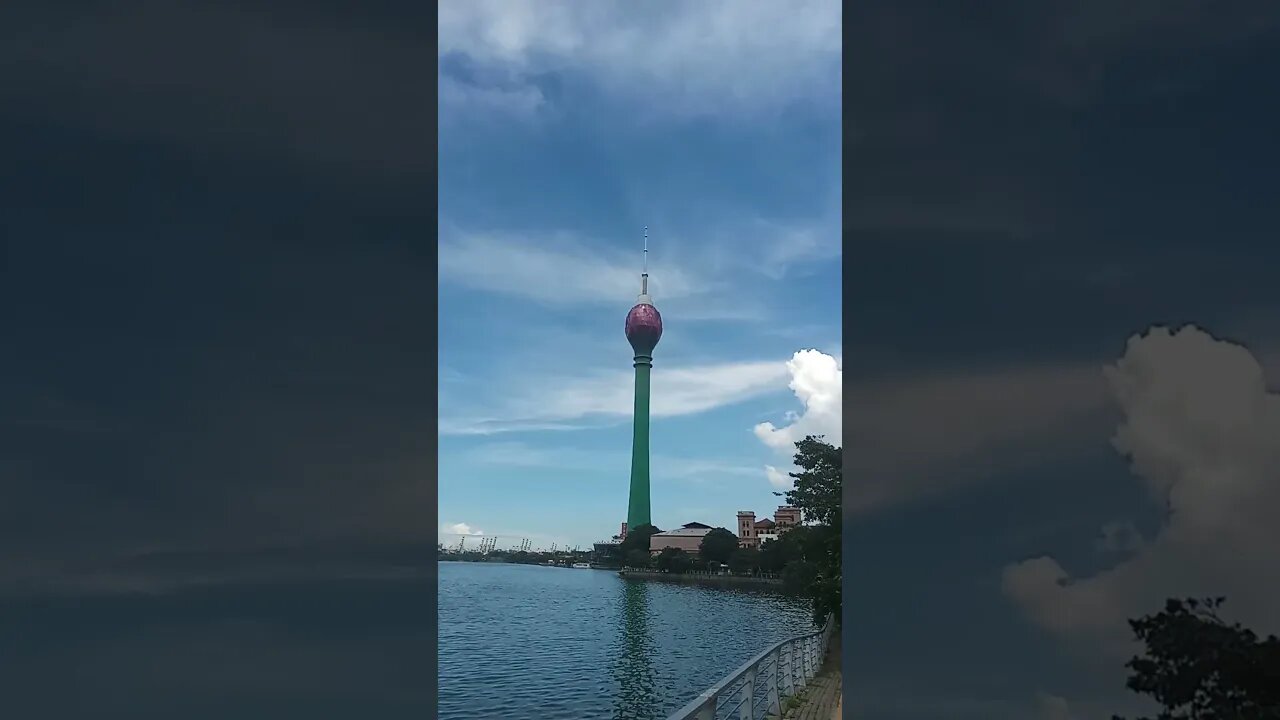 Lotus Tower at the background of the bierra lake. #lakeview