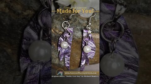 Frosted Pearls 1 inch feather inspired earrings