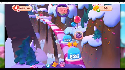 FRIENDS Level 227 Talkthrough, Candy Crush Friends Saga, 20 Moves 0 Boosters, Crash