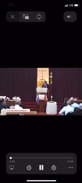 Standing ovation as Bishop Mar Mari Emmanuel returns