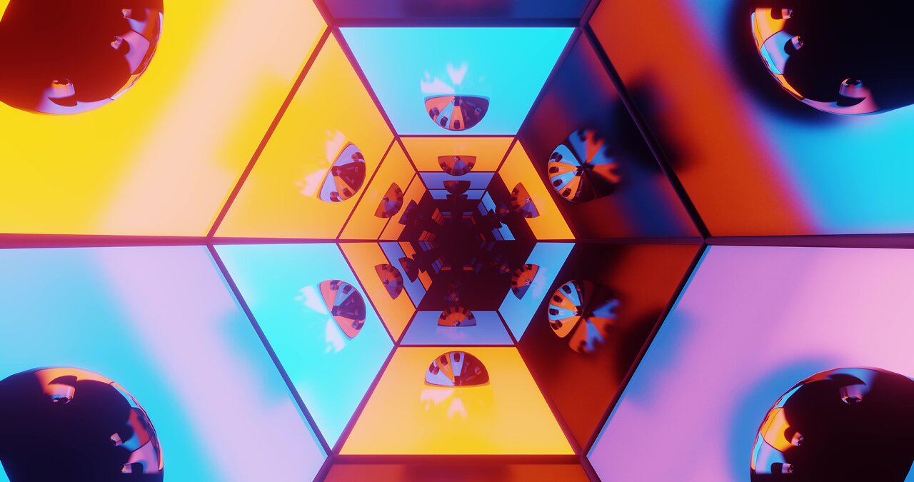 best video live wallpaper android 4k free download | cool orange blue neon tunnel vj loop