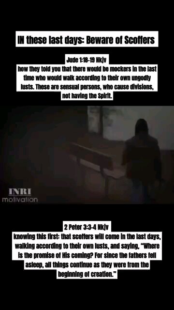 In These last days: Beware of Scoffers