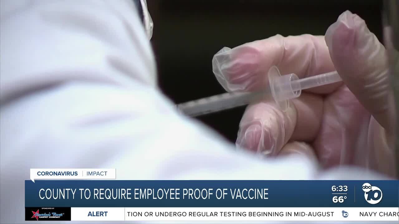 County to require employee proof of vaccine