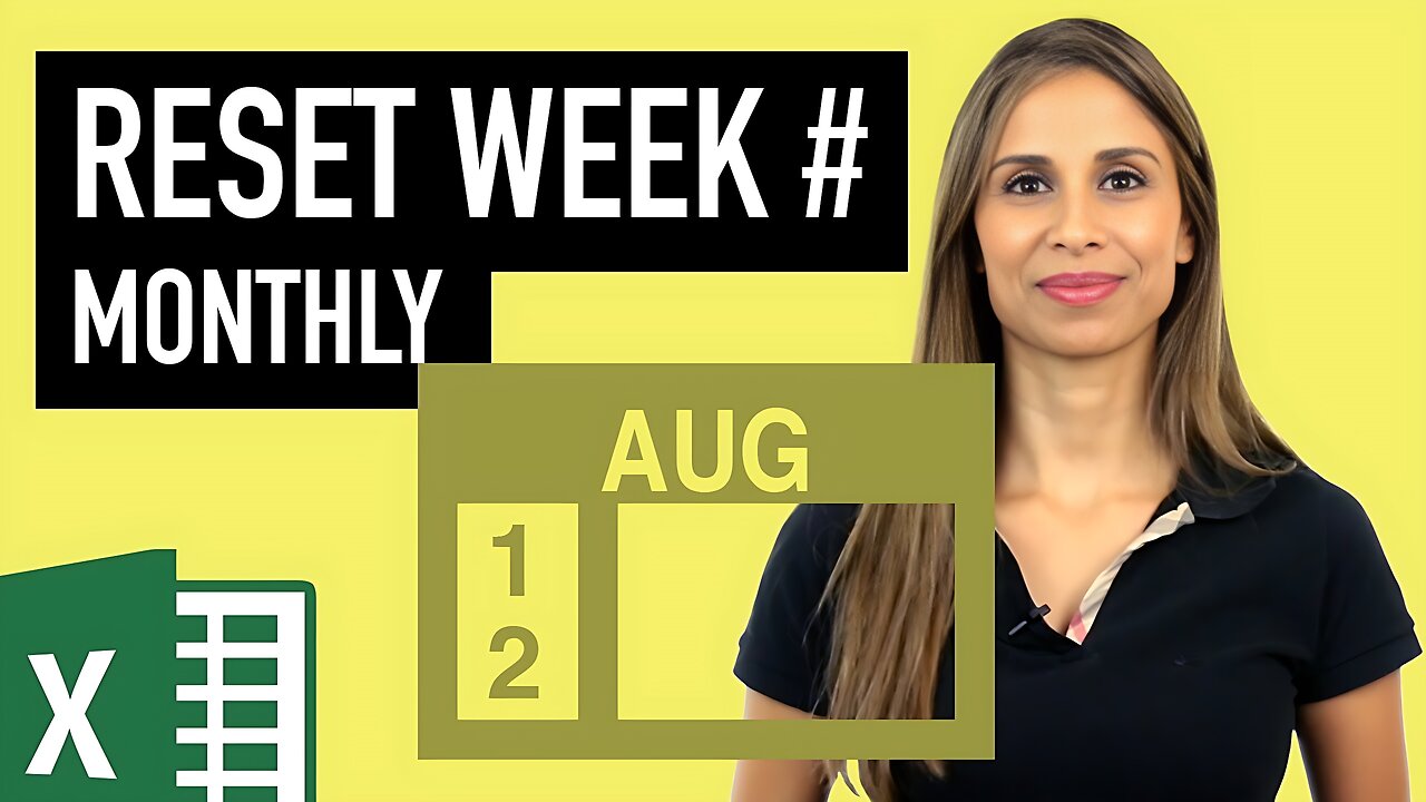 Excel Reset Week Number Every Month - (WeekDay & WeekNum Functions Explained)