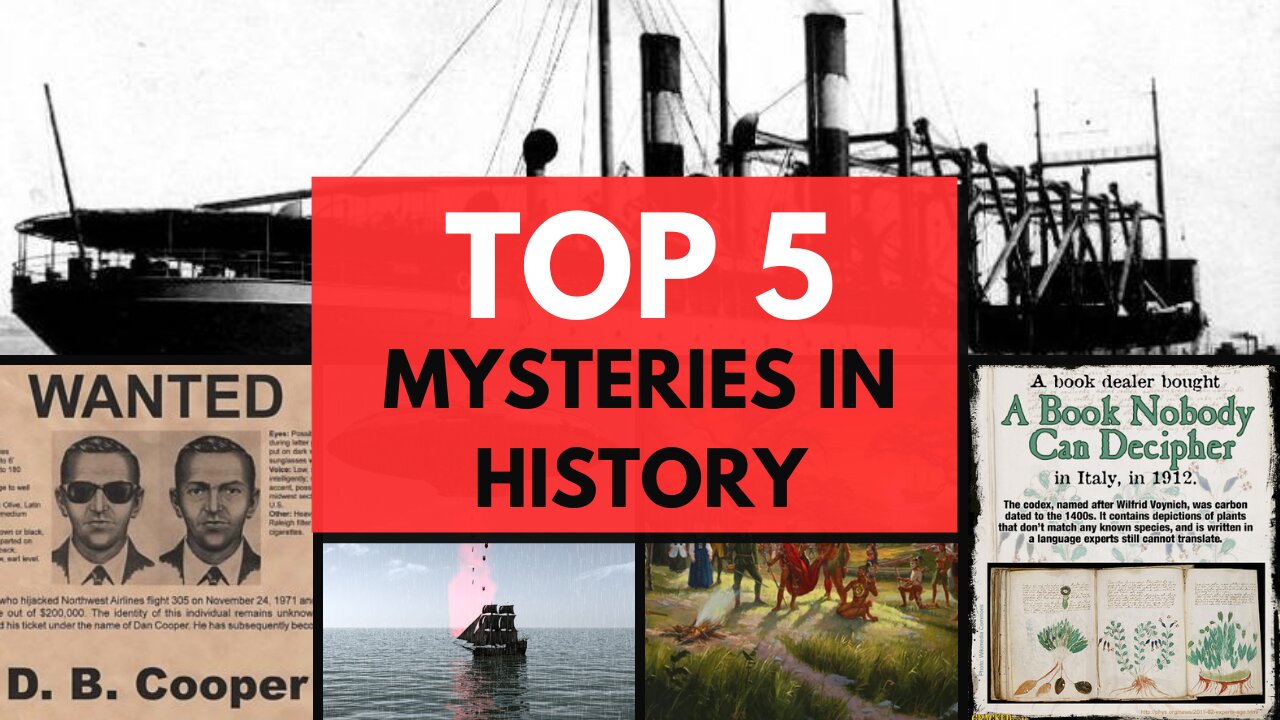 Time's Unsolved Puzzles: Top 5 Historical Mysteries | Lost Colony, D.B Cooper, Lost Ships, and More!