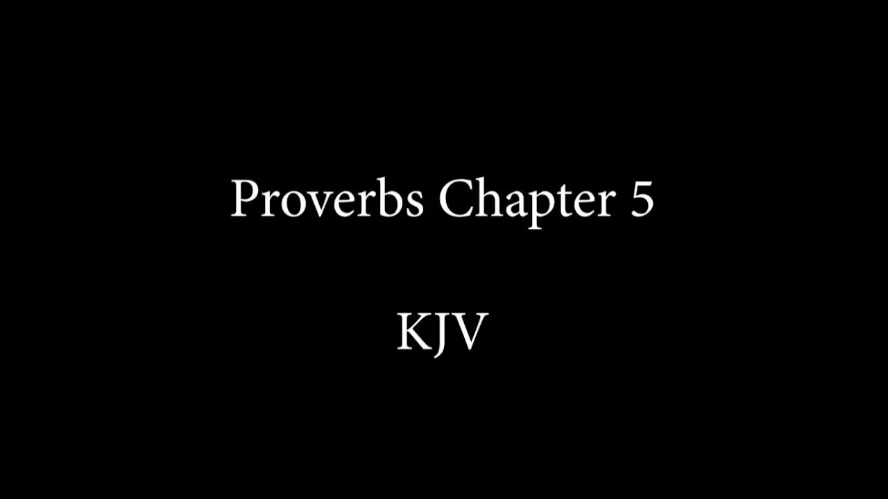 Proverbs Chapter 5 KJB