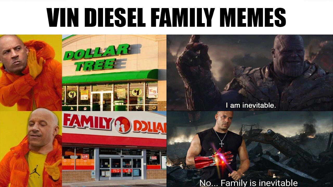 DOM FAMILY MEMES | VIN DIESEL FAMILY MEMES