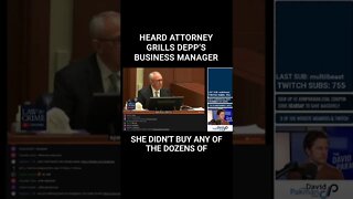 Amber Heard Attorney Grills Johnny Depp's Business Manager #shorts