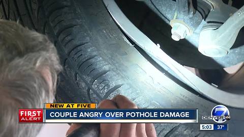 Thornton couple's prized sports car damaged by I-70 pothole