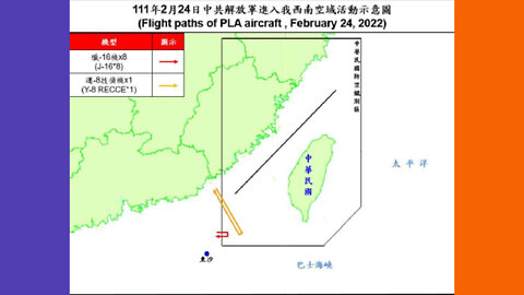 China Flew Over Taiwan The Same Time Russia Entered Ukraine