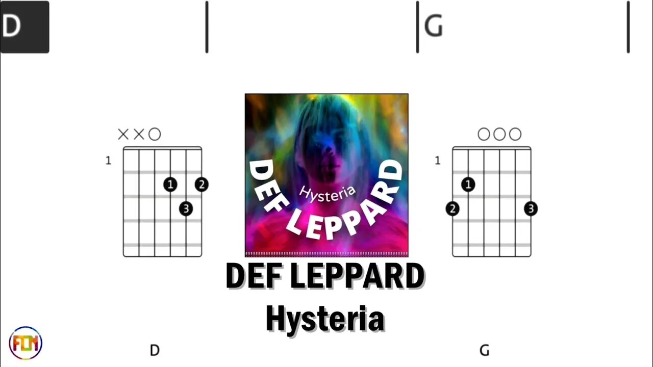 DEF LEPPARD Hysteria - FCN GUITAR CHORDS & LYRICS