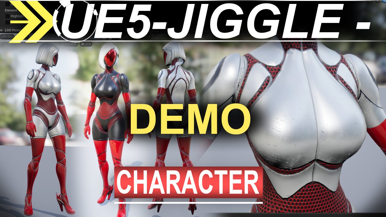 Unreal 5 - Jiggle Physics Demo-Character (AVAILABLE!)