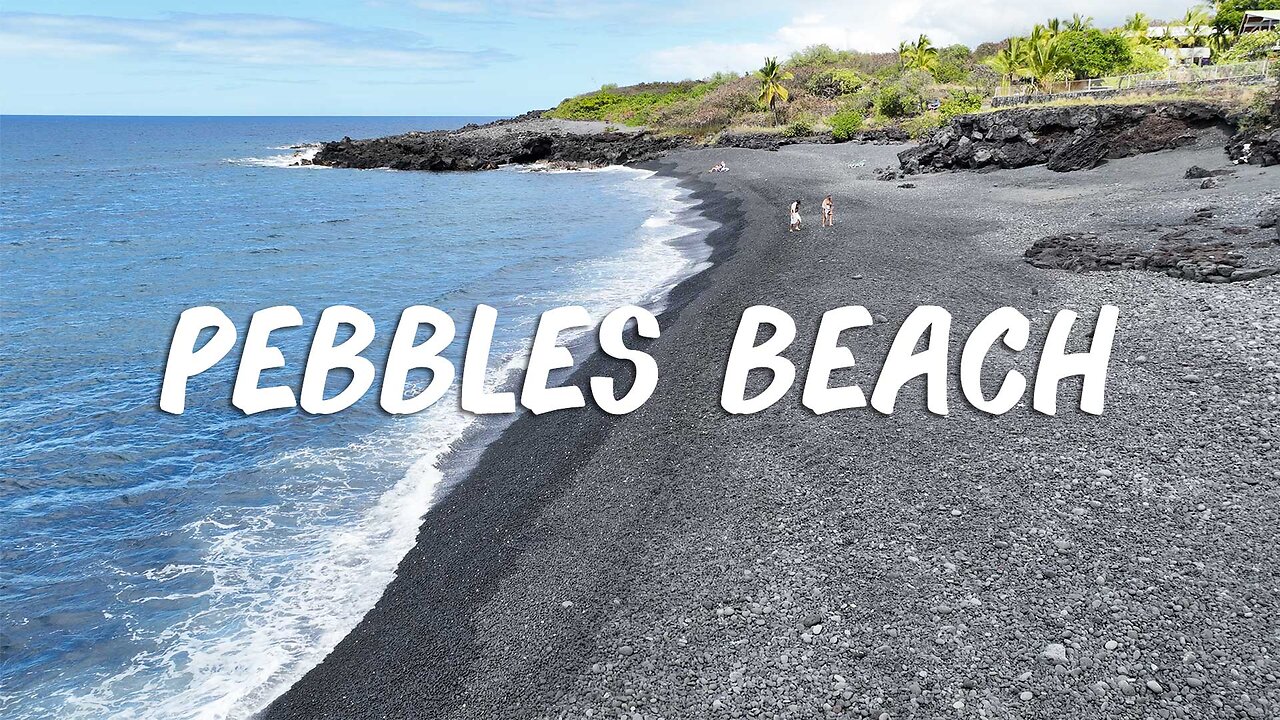 Pebbles Beach on the Big Island of Hawaii (Black Sand Beach)