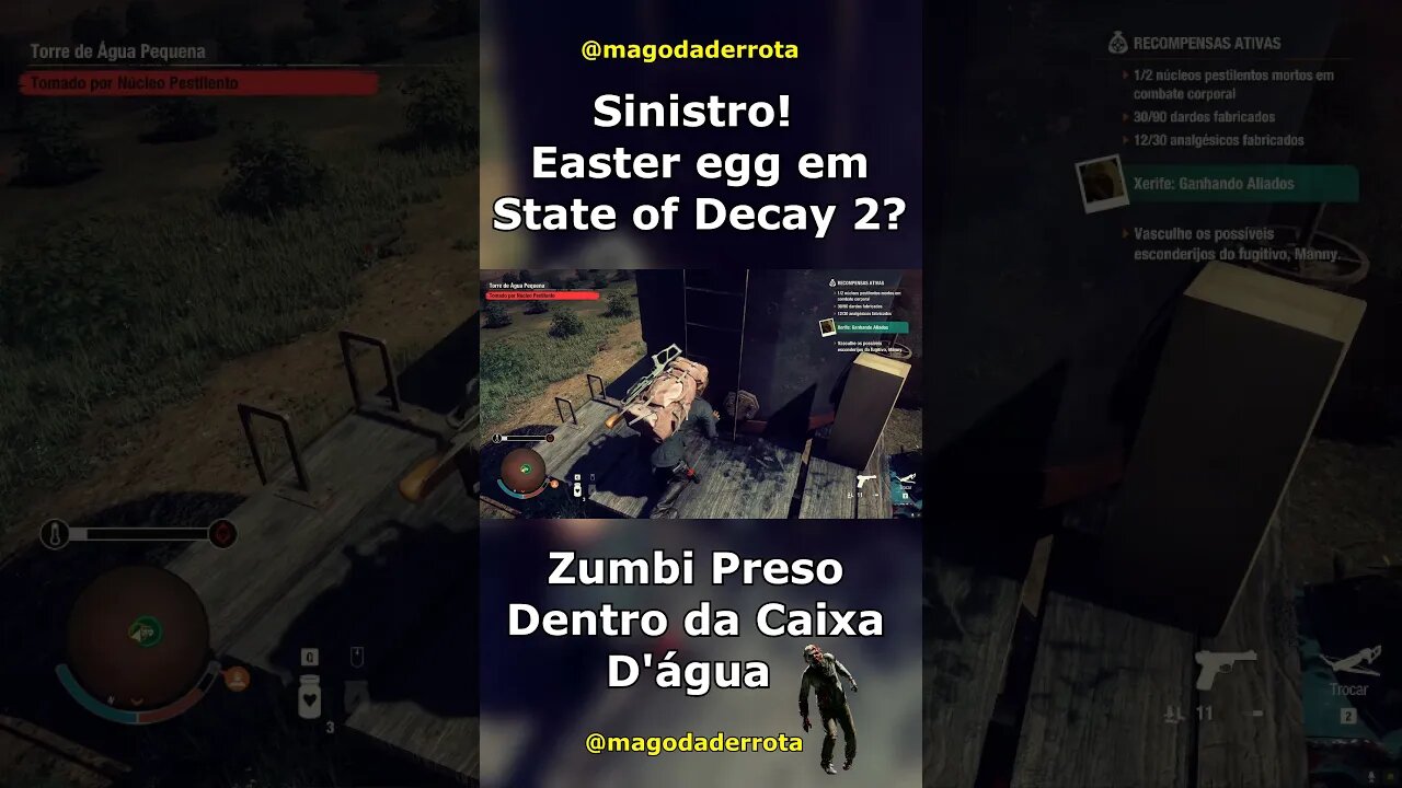 Easter Egg ou Bug no State of Decay 2? Zumbi Preso na Caixa D'água #shorts