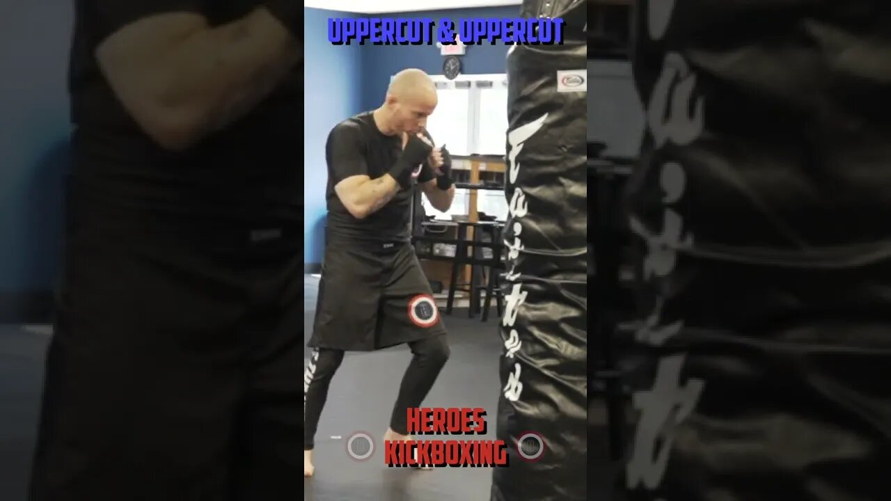 Heroes Training Center | Kickboxing & MMA "How To Double Up" Uppercut & Uppercut - Front | #Shorts