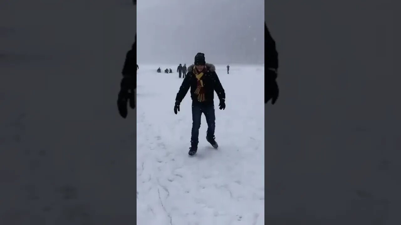 Skating lake Louise