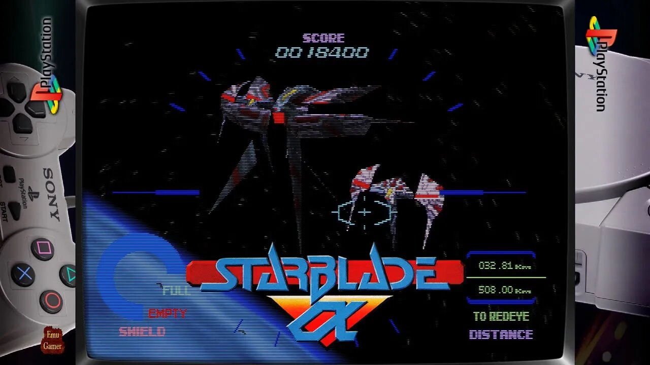 Starblade Alpha 1995 (Playstation) - Full Playthrough (RetroArch)