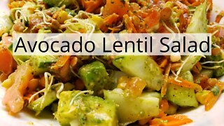 Simple Avocado & Raw Lentil Salad 💯